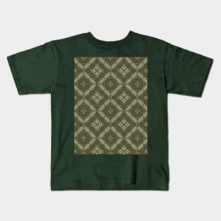 Green and Gold Kaleidoscope Kids T-Shirt